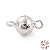 Anti-Tarnish Rhodium Plated 925 Sterling Silver Magnetic Clasps STER-A001-02B-P-4