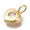 Brass Micro Pave Cubic Zirconia Pendants KK-Q001-13G-01-2