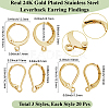 60Pcs 3 Styles 304 Stainless Steel Leverback Earring Findings STAS-BBC0008-30C-2