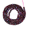 AB Color Plated Natural Garnet Beads Strands G-T144-A07-01-2