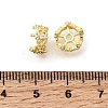 Brass Micro Pave Clear Cubic Zirconia Spacer Beads KK-Z156-08G-03-2