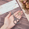1Pc Peach Blossom Stainless Steel Scissors AJEW-SC0002-78C-3