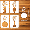 4Pcs 4 Styles PET Hollow Out Drawing Painting Stencils DIY-WH0395-0003-2