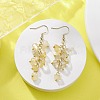 Natural Yellow Quartz Chips Dangle Earrings EJEW-JE05266-07-3