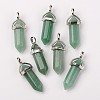 Natural Green Aventurine Double Terminated Pointed Pendants X-G-F295-04A-3