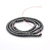 Matte Style Frosted Non-magnetic Synthetic Hematite Column Beads Strands G-M079-04-2