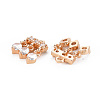 Rack Plating Brass Micro Pave Clear Cubic Zirconia Charms KK-T060-37-RS-3