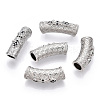 Rack Plating Brass Micro Pave Cubic Zirconia European Beads ZIRC-S052-002P-2