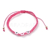 (Jewelry Parties Factory Sale)Adjustable Waxed Polyester Cord Braided Bead Bracelets BJEW-JB05846-01-1