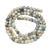 Natural Blue Azurite in Calcite Beads Strands LS-G-P618-4mm-01-3