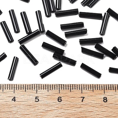 Opaque Glass Bugle Beads SEED-R028-2x9-C01-1