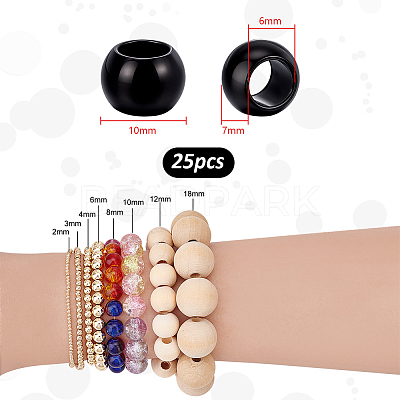 25Pcs 304 Stainless Steel European Beads OPDL-PH0001-06A-1