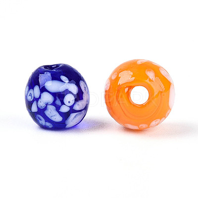 Mixed Styles Glass Enamel Beads Strands GLAA-N061-08-1