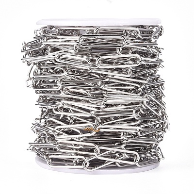 Tarnish Resistant 304 Stainless Steel Paperclip Chains CHS-L022-02C-1