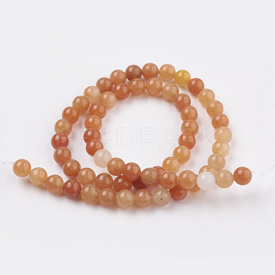 Natural Red Aventurine Beads Strands GSR10mmC023-1