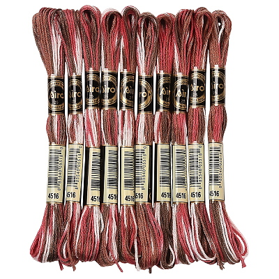 10 Skeins 6-Ply Polyester Embroidery Floss OCOR-CY0002-99D-1