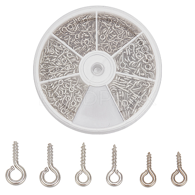 560Pcs 3 Styles Iron Screw Eye Pin Peg Bails IFIN-AR0001-32P-1