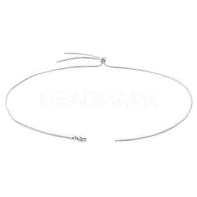 Adjustable 304 Stainless Steel Slider Necklaces NJEW-CJ0001-01P-1
