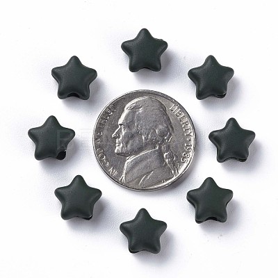 Spray Painted Acrylic Beads MACR-S373-45-O-1