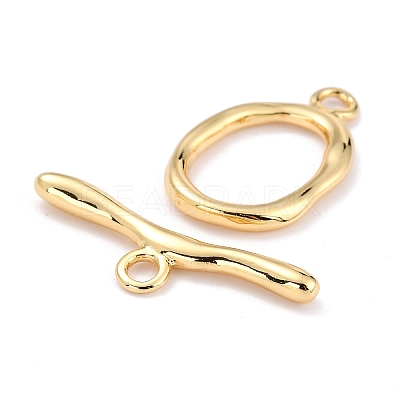 Rack Plating Brass Toggle Clasps X-KK-B036-06G-1
