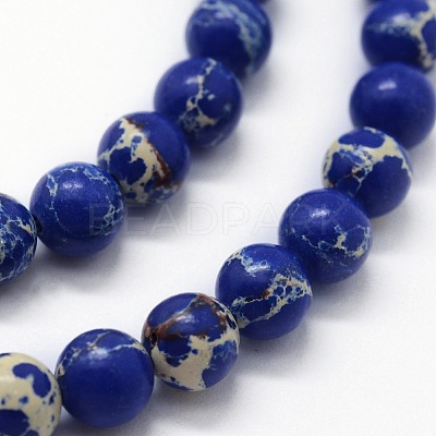 Synthetic Imperial Jasper Beads Strands G-I199-35-6mm-H-1