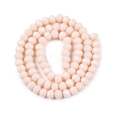 Opaque Solid Color Imitation Jade Glass Beads Strands EGLA-A044-P6mm-D05-1