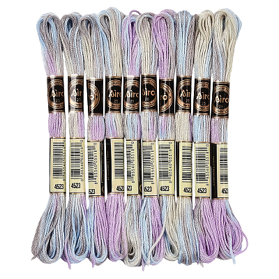 10 Skeins 6-Ply Polyester Embroidery Floss OCOR-CY0002-99A-1