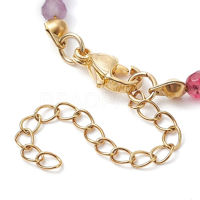 Natural Mixed Gemstone Roundle Beaded Bracelets BJEW-JB11284-1