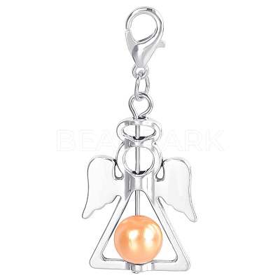 Alloy Angel Pendant Decorations KEYC-PW0009-04C-1