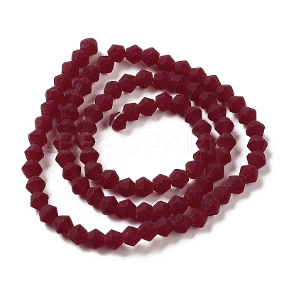 Imitate Austrian Crystal Frosted Glass Beads Strands EGLA-A039-T4mm-MD27-1