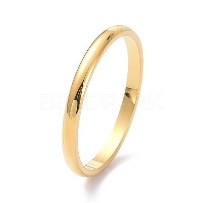 2mm Polished Plain Dome Finger Ring for Girl Women RJEW-C012-05D-G-1