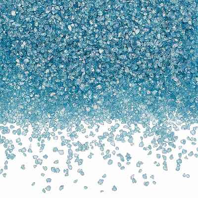 Transparent Electroplate Crushed Glass Craft GLAA-SC0001-98C-01-1