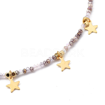 Star Pendant Necklaces NJEW-JN03074-01-1