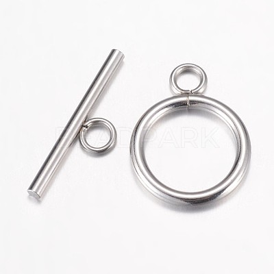 Non-Tarnish 304 Stainless Steel Toggle Clasps X-STAS-G071-36P-1
