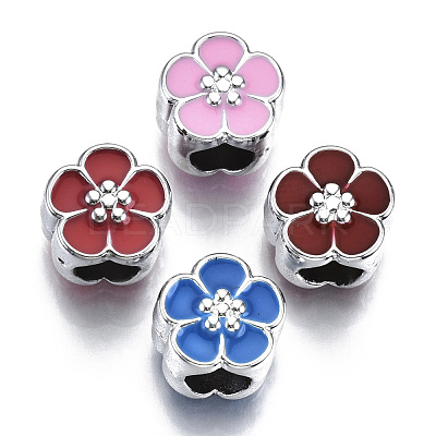 UV Plating Acrylic European Beads OACR-N010-022P-1