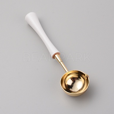Brass Handle Wax Sealing Stamp Melting Spoon TOOL-WH0133-53A-1
