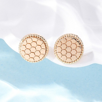 Brass Stud Earrings EJEW-D288-03G-1