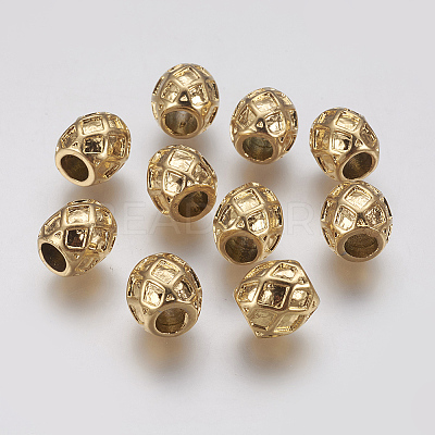 Ion Plating(IP) 304 Stainless Steel European Beads Enamel Settings STAS-J022-021G-1