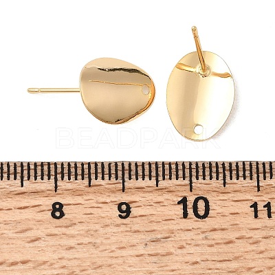 Brass Stud Earring Findings KK-P340-16G-1