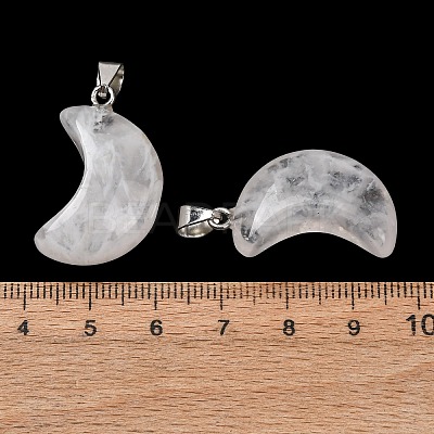 Natural White Agate Pendants G-F820-02L-02-1