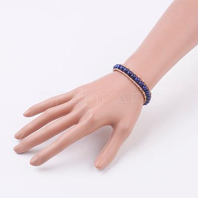 Cowhide Leather Cord Bracelets BJEW-JB03279-1