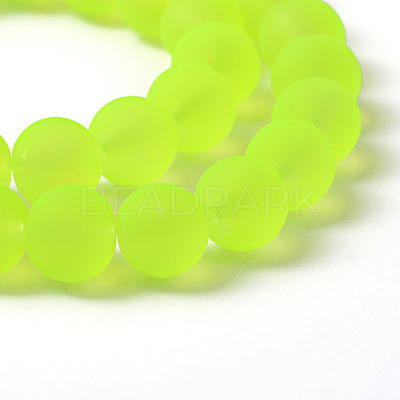 Baking Paint Transparent Glass Bead Strands LS-GLAA-S031-8mm-30-1