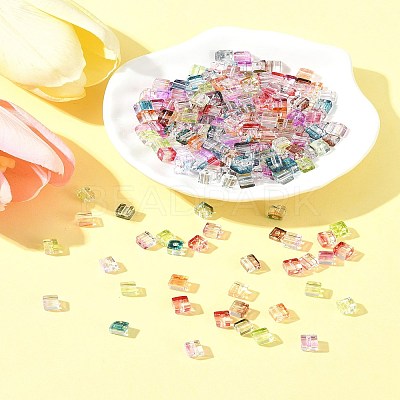 Spray Painted Glass Seed Beads SEED-FS0001-36-1