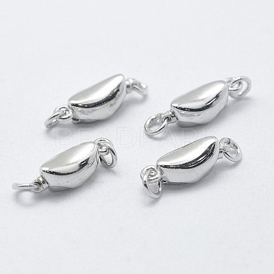 Anti-Tarnish Rhodium Plated 925 Sterling Silver Box Clasps LS-STER-F037-032P-1