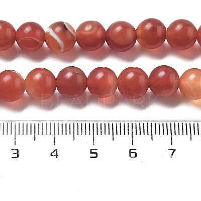 Natural Grade A Striped Agate/Banded Agate Beads Strands G-E478-03-8mm-1