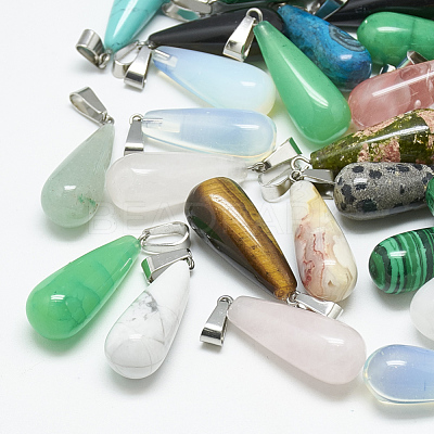 Natural & Synthetic Mixed Stone Pendants G-T081-M-1