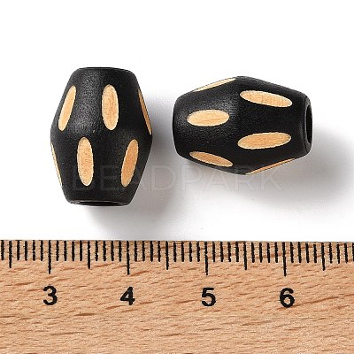Schima Wood Carved European Beads WD-CBACBB7-01B-1