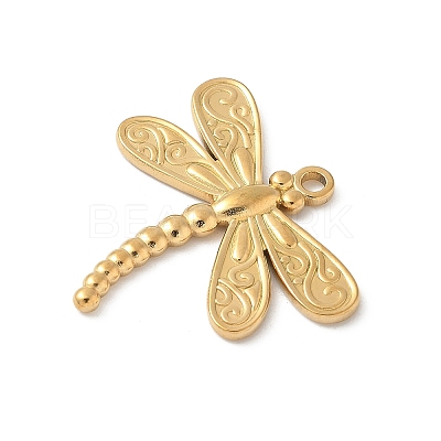 304 Stainless Steel Dragonfly Pendants X-STAS-S186-08C-G-1