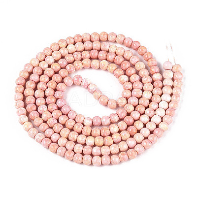 Baking Paint Glass Beads Strands DGLA-N016-4mm-01-1