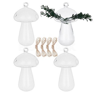 Glass Hanging Hydroponic Vases AJEW-WH0752-090A-1
